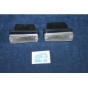 124 SPORT COUPE'  PAIR CLEAR FRONT LIGHTS WITH CAPS   STARS