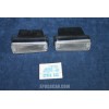 124 SPORT COUPE'  PAIR CLEAR FRONT LIGHTS WITH CAPS   STARS