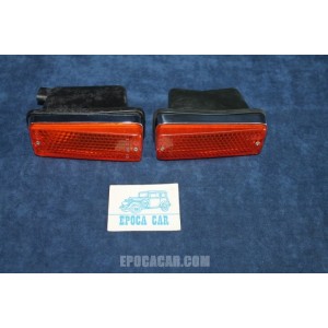 124 SPORT COUPE'  PAIR ORANGE FRONT LIGHTS WITH CAPS   CATALUX