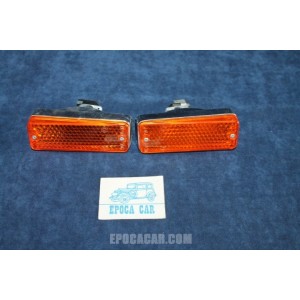 124 SPORT COUPE'  PAIR ORANGE FRONT PLASTIC LIGHTS   LEART