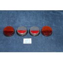 850 SPORT COUPE'  COMPLETE SET (4 PIECES) LENSES FOR REAR LIGHTS   P.V.