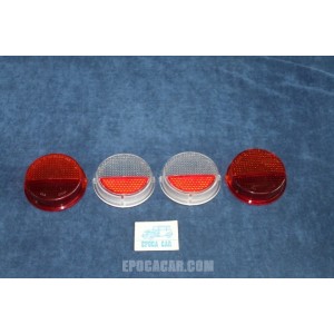 850 SPORT COUPE'  COMPLETE SET (4 PIECES) LENSES FOR REAR LIGHTS   BELLU'