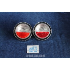 850 SPORT COUPE'  PAIR WHITE  RED REAR LIGHTS   STARS