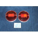 850 SEDAN 1°S  PAIR LENSES FOR REAR LIGHTS (PRINTED CIRCLES)   BELLU'