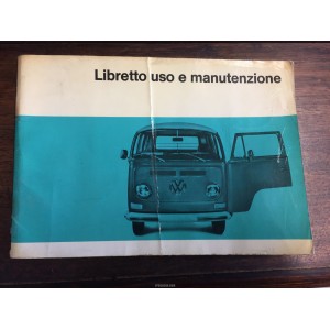 VOLKSWAGEN "BULLI" LIBRETTO USO E MANUTENZIONE EDIZ. AGOSTO 1969