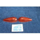 500 N  PAIR ORANGE LENSES FOR FRONT LIGHTS   LEART