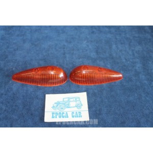 500 N  PAIR ORANGE LENSES FOR FRONT LIGHTS   LEART