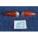 500 N  PAIR  CLEAR-ORANGE LENSES FOR FRONT LIGHTS   LEART