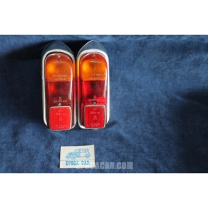 600 E  PAIR REAR LIGHTS (CHROME PLASTIC)   BELLU'