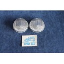 850 COUPE' 1°S  PAIR LENSES FOR FRONT LIGHTS   GIUNTINI