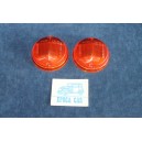 124 COUPE' 1°S  PAIR ORANGE LENSES FOR FRONT LIGHTS   STARS