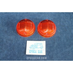 124 COUPE' 1°S  PAIR ORANGE LENSES FOR FRONT LIGHTS   STARS