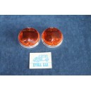 124 COUPE' 1°S  PAIR ORANGE LENSES FOR FRONT LIGHTS   ALTISSIMO