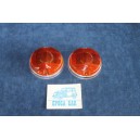 124 COUPE' 1°S  PAIR ORANGE LENSES FOR FRONT LIGHTS