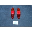 1100 (1958)  PAIR LENSES FOR REAR LIGHTS WITH REFLECTOR   LEART