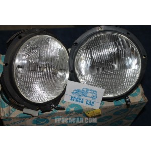 HEADLAMPS PAIR OUTER CARELLO 136mm  A.R.2000 NOS