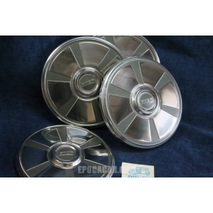 FIAT 132 FIRST  SERIE SET 4 HUBCAP WHEELS INOX