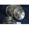 FIAT 132 FIRST  SERIE SET 4 HUBCAP WHEELS INOX
