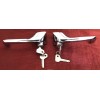 HANDLE WITH KEYS FIRST SERIE SHORT MODEL NOS WITH DEFECT IN CHROME PAIR