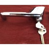 HANDLE WITH KEYS FIRST SERIE SHORT MODEL NOS WITH DEFECT IN CHROME PAIR